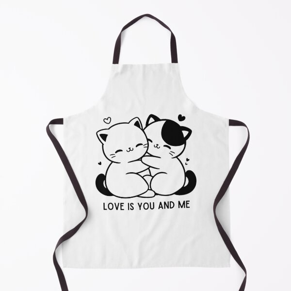 Item preview, Kawaii Hugging Cats "Love Is You And Me" Valentine's designed and sold by Tamer ⭐⭐⭐⭐⭐.