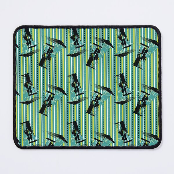 Item preview, Cat & Dog with Farm Window on Teal & Yellow Stripe designed and sold by Digitalmyth's Designs.