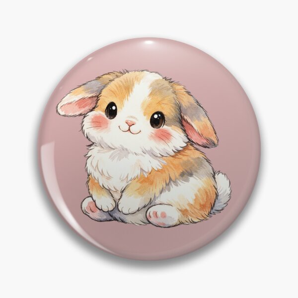 Item preview, cute chubby rabbit with floppy ears designed and sold by Nasihasi.