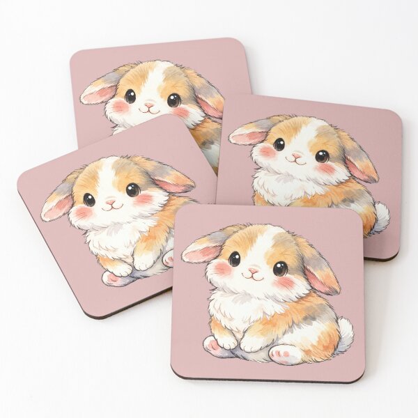 Item preview, cute chubby rabbit with floppy ears designed and sold by Nasihasi.