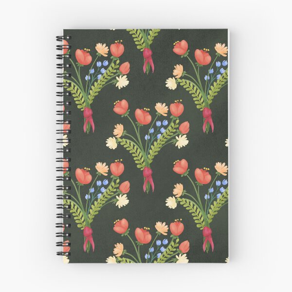 Item preview, Seamless Repeat Pattern of a bouquet with dark background designed and sold by NaliniLe.