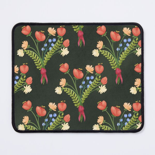 Item preview, Seamless Repeat Pattern of a bouquet with dark background designed and sold by NaliniLe.