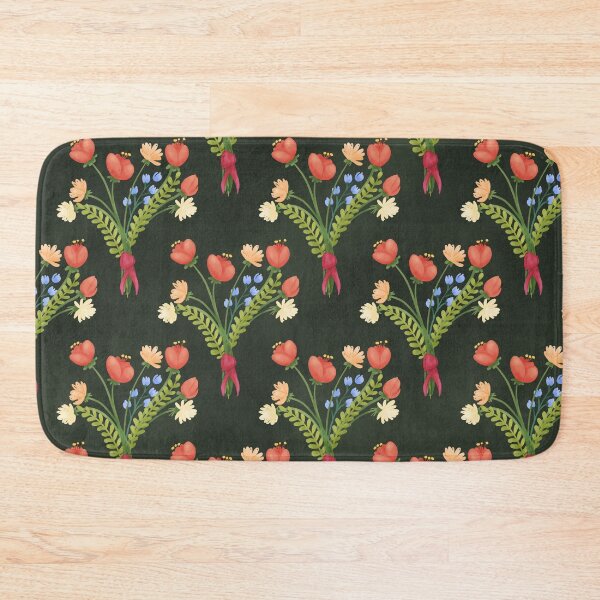 Item preview, Seamless Repeat Pattern of a bouquet with dark background designed and sold by NaliniLe.
