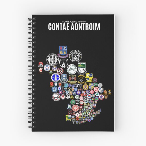 Item preview, Mens Footballing Map of Contae Aontroim designed and sold by Footy-Maps.