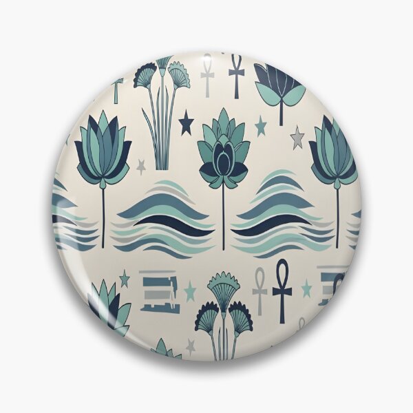 Item preview, Nile Star Garden Pattern — Lotus & Ankh Icons designed and sold by zamew.