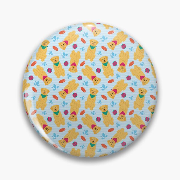 Item preview, Golden Retriever pattern with balls and frisbees designed and sold by jackydesigners.