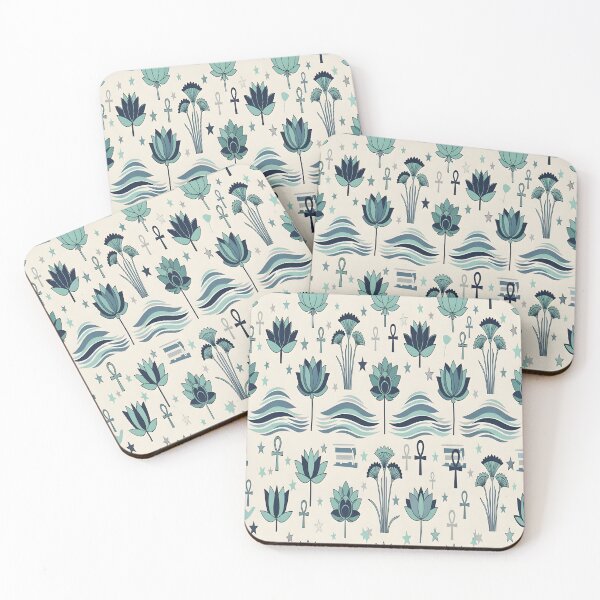 Item preview, Nile Star Garden Pattern — Lotus & Ankh Icons designed and sold by zamew.