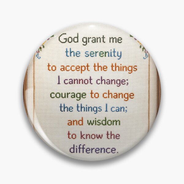 Item preview, Serenity Prayer – Vintage Cross Stitch Style Inspirational Shirt designed and sold by DiamondSkyShirt.