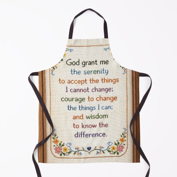 Item preview, Serenity Prayer – Vintage Cross Stitch Style Inspirational Shirt designed and sold by DiamondSkyShirt.