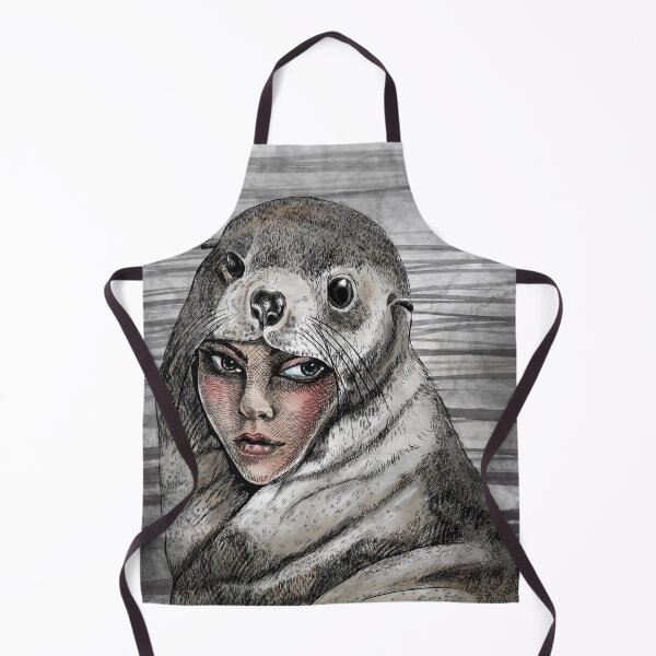 Item preview, Selkie woman wrapped in a seal designed and sold by TraceyEvansArt.