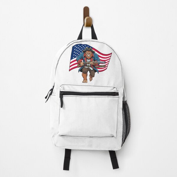 Item preview, Bigfoot with American flag background designed and sold by AdirondacKuriosities.