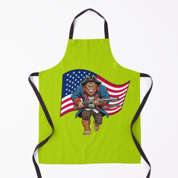 Item preview, Bigfoot with American flag background designed and sold by AdirondacKuriosities.