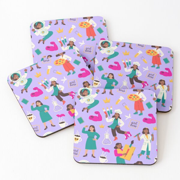 Item preview, Girl Boss Empowerment Pattern – Diverse Women in Power Purple Design   designed and sold by Midnight Veil Designs.