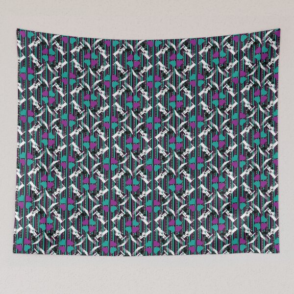 Item preview, Cat & Dog with Farm Window on Teal & Purple Stripe with Hearts designed and sold by Digitalmyth's Designs.