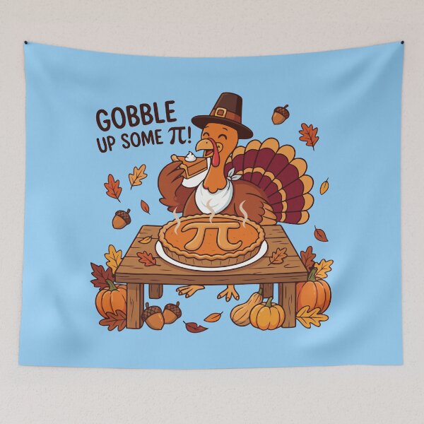 Item preview, Gobble Up Some Pi Thanksgiving Math Turkey Pun designed and sold by RobinaWorks.