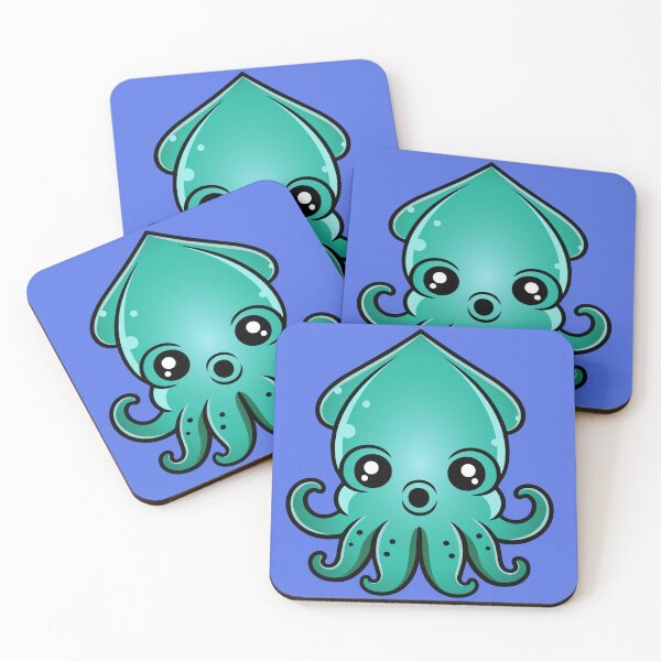 Item preview, Kawaii chibi squid cute sea anima designed and sold by criptart.