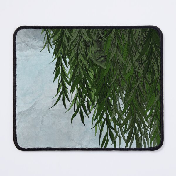 Item preview, A woman’s face appearing through willow leaves designed and sold by TraceyEvansArt.