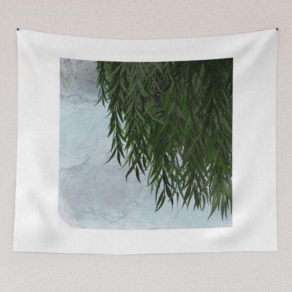 Item preview, A woman’s face appearing through willow leaves designed and sold by TraceyEvansArt.
