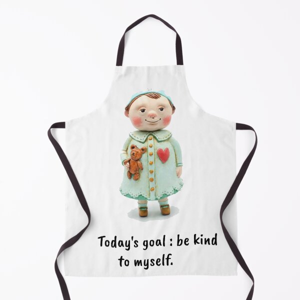 Item preview, Today’s Goal: Be Kind to Myself – Cute Whimsical Comfort Doll designed and sold by NatalieVerveArt.