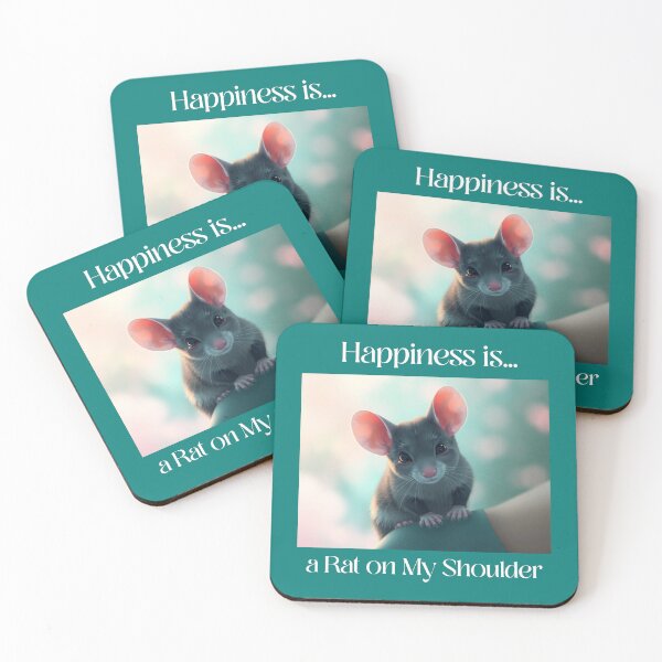 Item preview, Happiness is a Rat on My Shoulder Pet Rat designed and sold by Sachie's Studio.