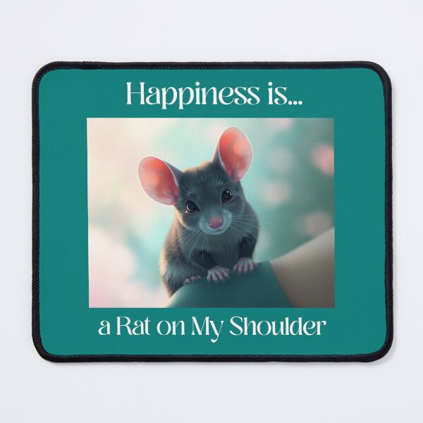 Item preview, Happiness is a Rat on My Shoulder Pet Rat designed and sold by Sachie's Studio.