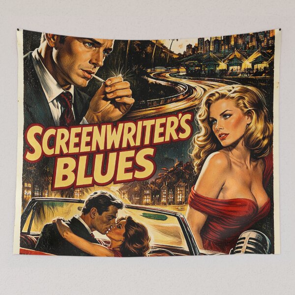 Item preview, Screenwriters Blues – Vintage Hollywood Noir Pulp Poster Art designed and sold by DiamondSkyShirt.