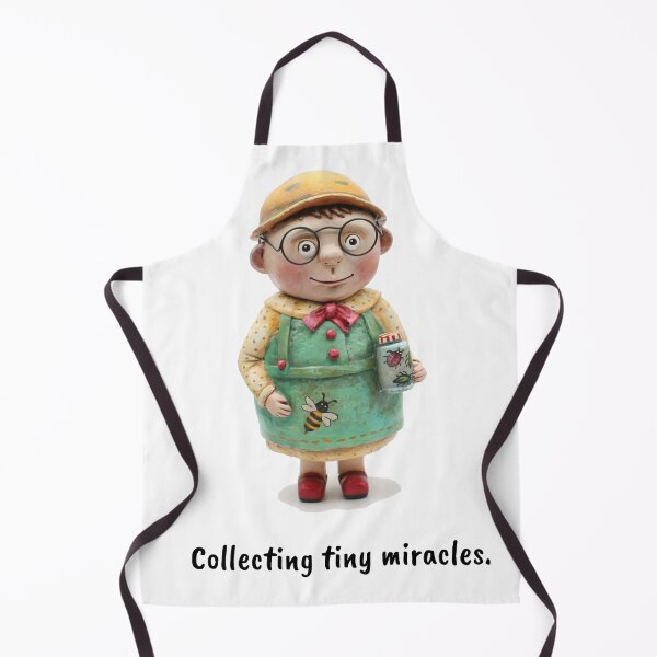 Item preview, Collecting Tiny Miracles – Cute Whimsical Little Explorer Doll designed and sold by NatalieVerveArt.