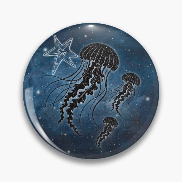 Item preview, Jellyfish Family Cosmic Sea illustration design designed and sold by 3DDesignSpot.