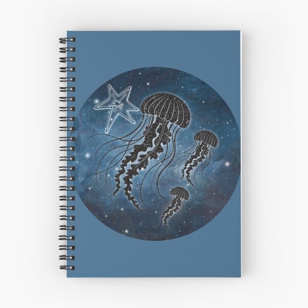Item preview, Jellyfish Family Cosmic Sea illustration design designed and sold by 3DDesignSpot.
