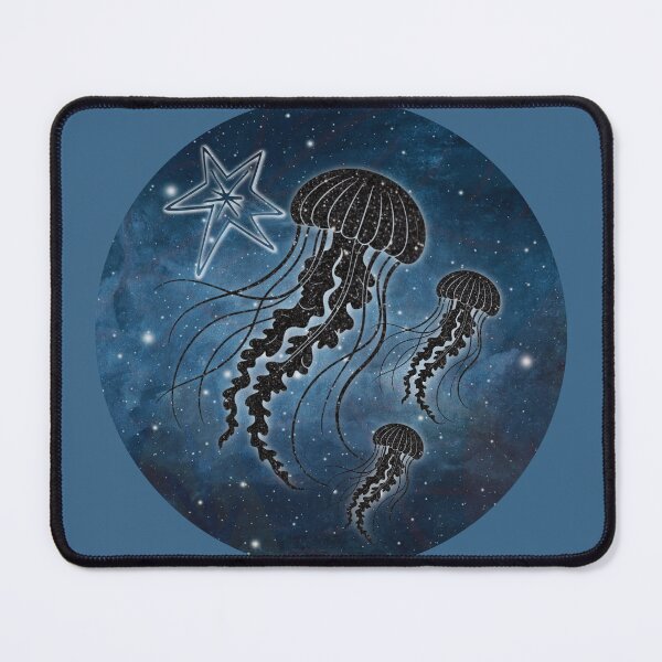 Item preview, Jellyfish Family Cosmic Sea illustration design designed and sold by 3DDesignSpot.
