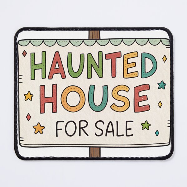 Item preview, Haunted House for Sale Sign Illustration designed and sold by AlmostSilent.