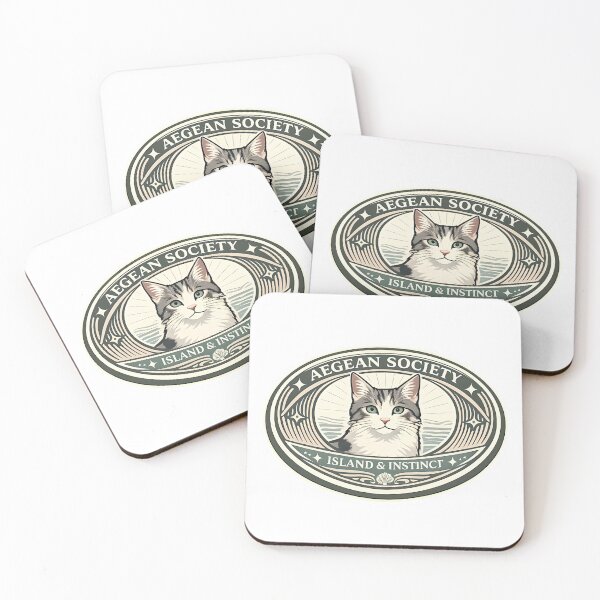 Item preview, Aegean Society Vintage Cat Emblem designed and sold by postmarkpaw.