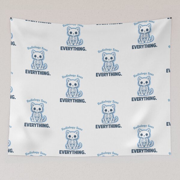 Item preview, Radiology Sees Everything – Funny Vet X-Ray Cat Design designed and sold by Bettybee00.