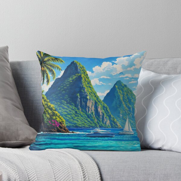 Item preview, Saint Lucia Petit Gros Piton Sea Cliffs designed and sold by scicilysimonee.