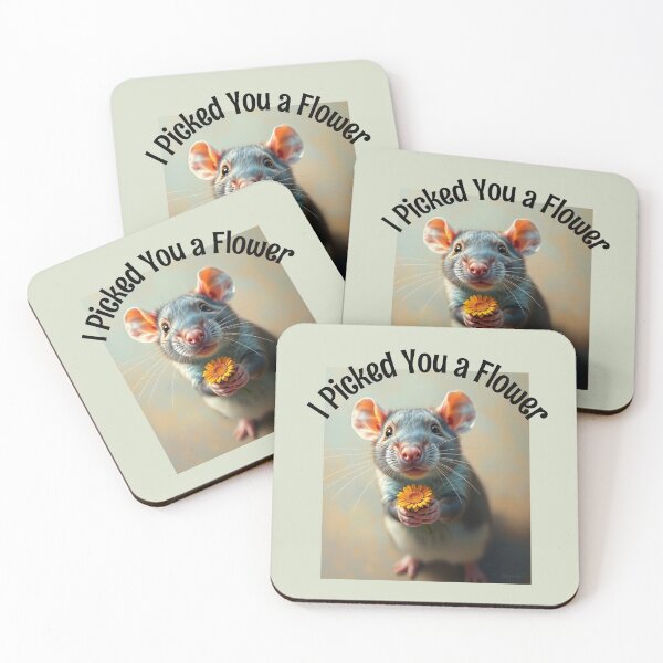 Item preview, I Picked You a Flower Pet Rat designed and sold by Sachie's Studio.