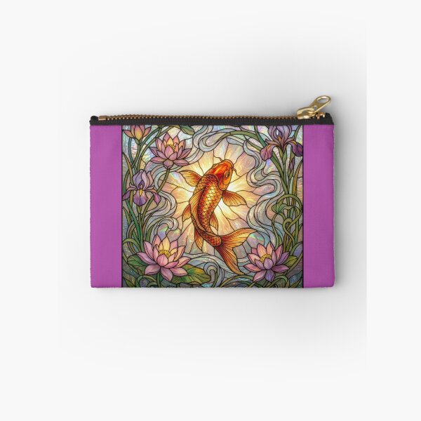Item preview, Stained Glass Koi and Lotus Flowers designed and sold by Tridentulus.