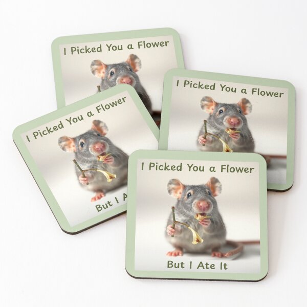 Item preview, Picked You a Flower Ate It Pet Rat designed and sold by Sachie's Studio.