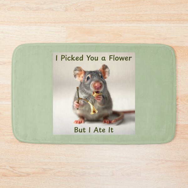 Item preview, Picked You a Flower Ate It Pet Rat designed and sold by Sachie's Studio.
