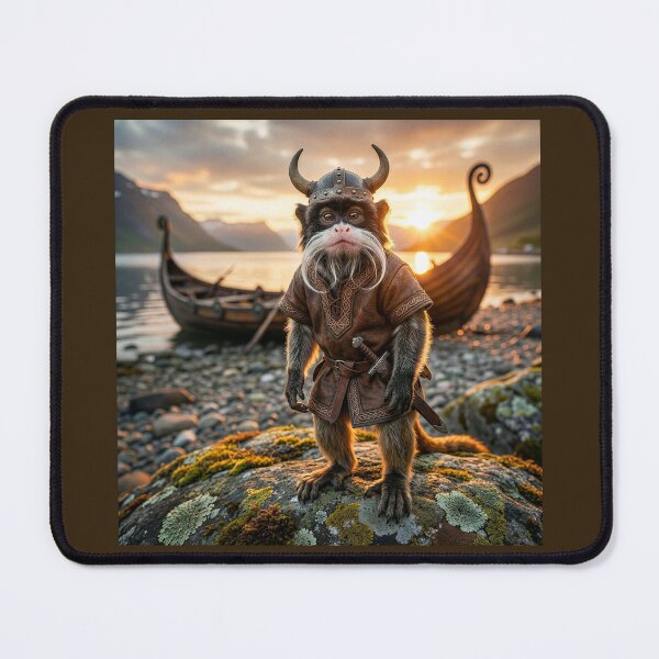 Item preview, Emperor Tamarin Monkey Viking Menaces the Coast designed and sold by Tridentulus.