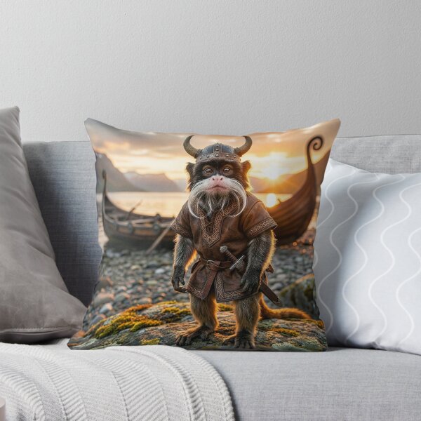Item preview, Emperor Tamarin Monkey Viking Menaces the Coast designed and sold by Tridentulus.