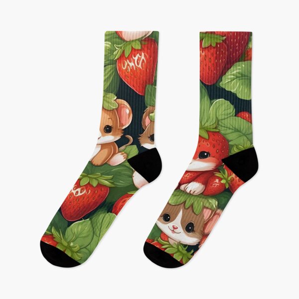 Item preview, Strawberry Garden Kawaii Animal Pattern designed and sold by CASASIS_MERCH.