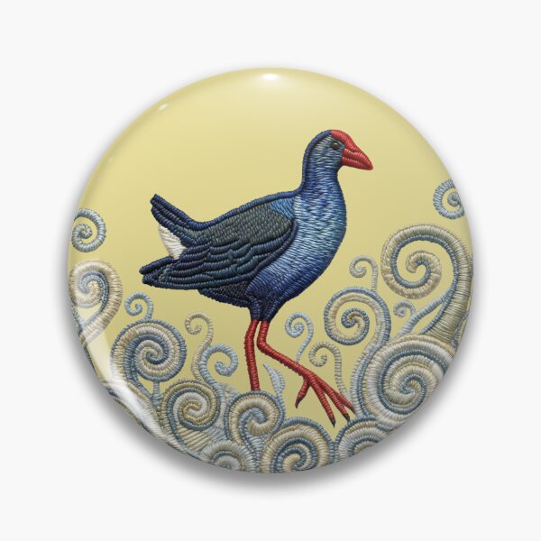 Item preview, Embroidered Pukeko Bird – Faux Stitch  designed and sold by MvuuStudio.