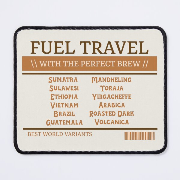 Item preview, Fuel Travel With The Perfect Brew Coffee Graphic designed and sold by Bold & Brewed.