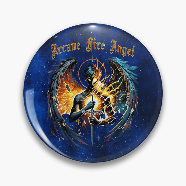 Item preview, Arcane Fire Angel — Celestial Warrior of Flame & Light designed and sold by MysticOzzy.