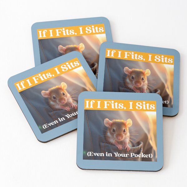 Item preview, If I Fits, I Sits Pet Rat designed and sold by Sachie's Studio.