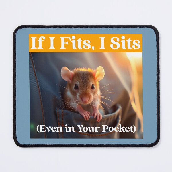 Item preview, If I Fits, I Sits Pet Rat designed and sold by Sachie's Studio.