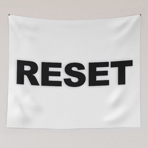 Item preview, RESET — Black Minimal Bold Type Statement designed and sold by WORDPAUSE.
