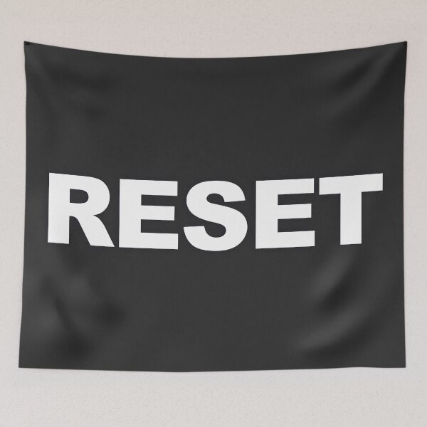 Item preview, RESET — White Minimal Bold Type Statement designed and sold by WORDPAUSE.