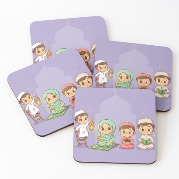 Item preview, Ramadan Kareem Cute Family Illustration - Islamic Lanterns and Dates designed and sold by WowDezign.