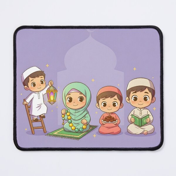 Item preview, Ramadan Kareem Cute Family Illustration - Islamic Lanterns and Dates designed and sold by WowDezign.